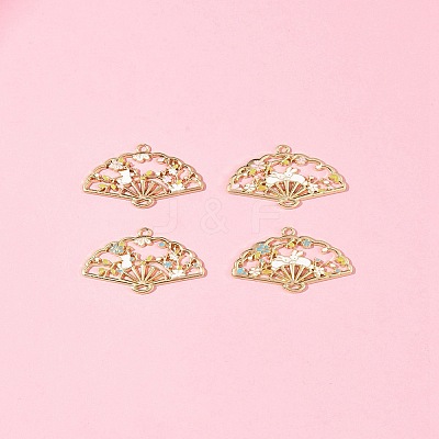 8Pcs 4 Styles Rack Plating Alloy Enamel Pendants ENAM-FS0004-74-1
