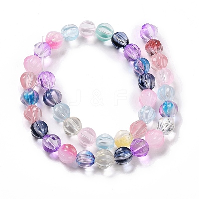 Transparent Glass Beads Strands GLAA-F114-02B-1