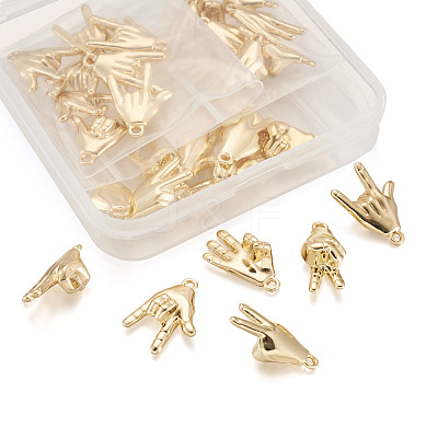 30Pcs 3 Style Rack Plating Alloy Pendants FIND-CD0001-18-1