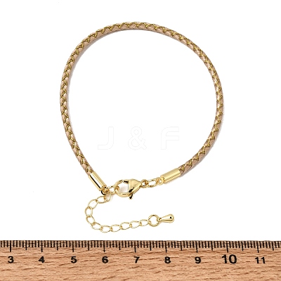Polyester Cord Braided Bracelet Makings MAK-Z003-01G-27-1