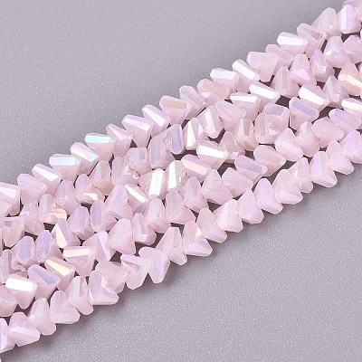 Electroplate Imitation Jade Glass Beads Strands GLAA-N023-4mm-32-1