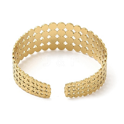 304 Stainless Steel Cuff Bangles BJEW-K267-01G-1