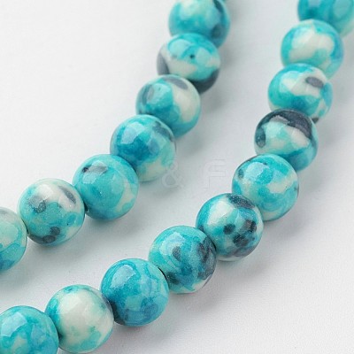Natural Ocean White Jade Bead Strands G-G916-6mm-04-1