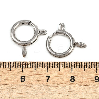 304 Stainless Steel Spring Ring Clasps STAS-B095-05F-P-1