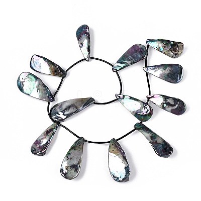 AB Color Plated Dyed Natural Freshwater Shell Beads Strands SHEL-T020-55B-1