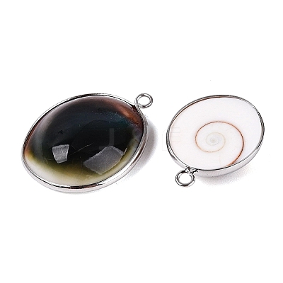 Natural Sea Shell Pendants SHEL-Q029-26P-1