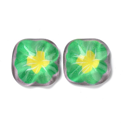 Oil Painting Style Resin Cabochons CRES-P019-01B-1