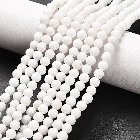 Natural Mashan Jade Round Beads Strands X-G-D263-4mm-XS01-1
