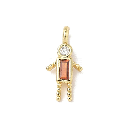 Brass Micro Pave Cubic Zirconia Pendants ZIRC-I356-17G-A05-1