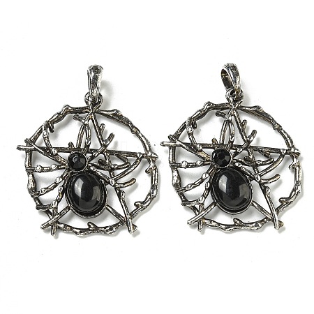 Natural Obsidian Pendants G-P547-05AS-11-1