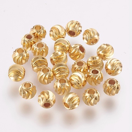 Brass Beads X1-KK-G312-01G-6mm-G-1