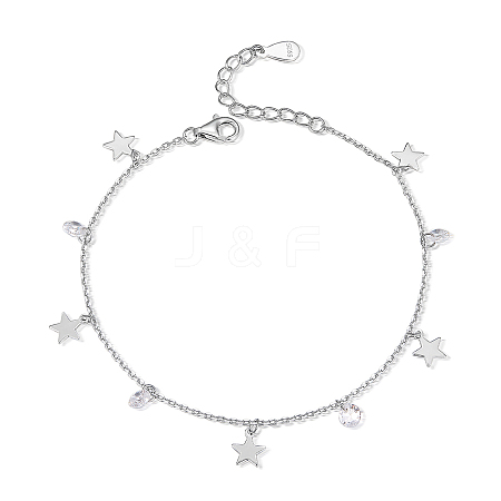 S925 Silver Zircon Star Bracelet Halloween Daily Fashion Accessory NJ7676-1