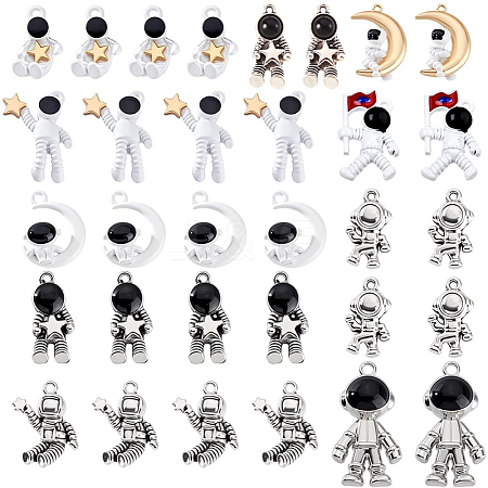 36Pcs 10 Styles Alloy Pendants FIND-PH0023-35-1