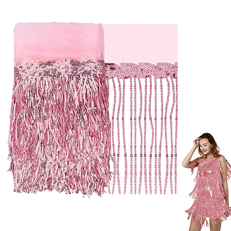 Polyester Fringe Lace Trim DIY-WH0671-008F-1