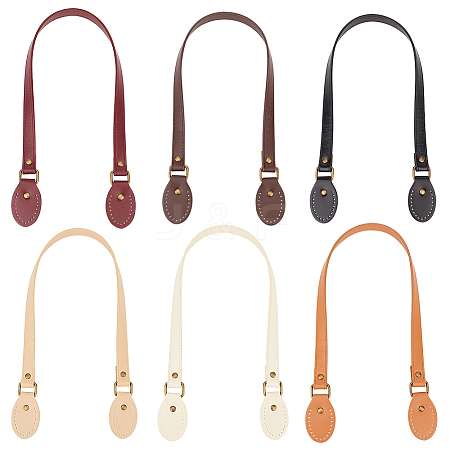   6Pcs 6 Colors Imitation Leather Sew on Bag Handles DIY-PH0017-27-1