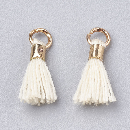 Polycotton(Polyester Cotton) Tassel Pendant Decorations FIND-S275-31G-1