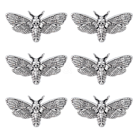 6Pcs Gothic Alloy Lapel Pins for Backpack Clothes JEWB-FH0002-83AS-1