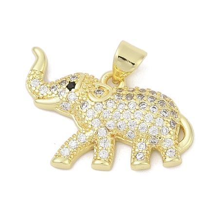 Brass Micro Pave Cubic Zirconia Pendants KK-D317-130G-1