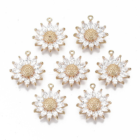 Brass Micro Pave Cubic Zirconia Pendants LS-KK-S359-008-RS-1
