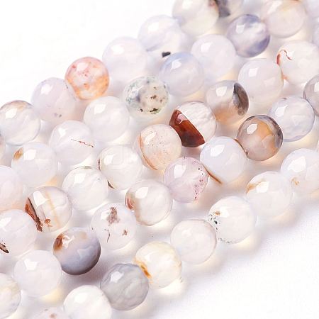 Natural Agate Beads Strands G-P278-03-6mm-1