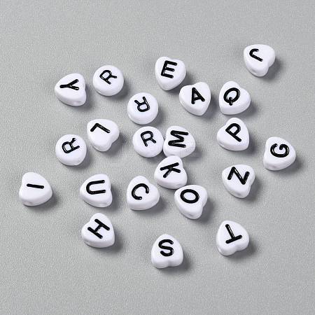 Acrylic Letter Beads MACR-MSMC001-54-1