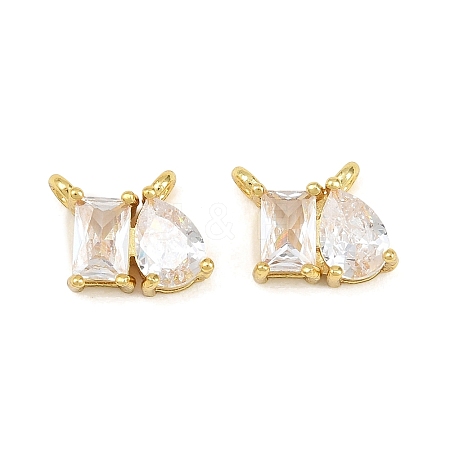 Brass Pave Cubic Zirconia Charms CU-CBA6A75-03G-09-1