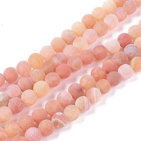 Natural Weathered Agate Beads Strands G-L534-07-10mm-1