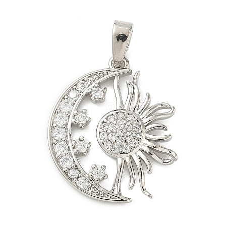 Brass Micro Pave Cubic Zirconia Pendants KK-F914-02C-P-1