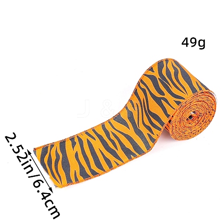 5M Halloween Cotton Leopard Printed Ribbon PW-WG77635-05-1