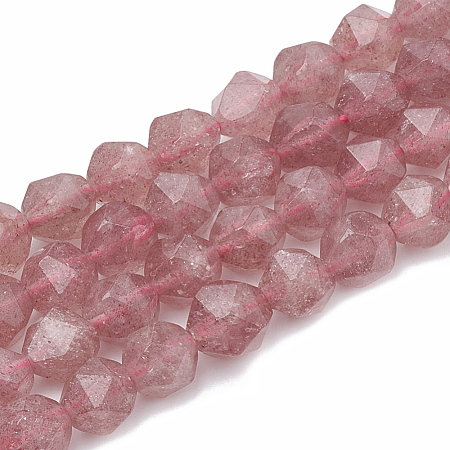 Natural Strawberry Quartz Beads Strands G-S332-6mm-006-1