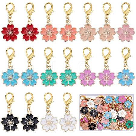 50Pcs Alloy Enamel Pendants Decoration HJEW-SC0001-19-1