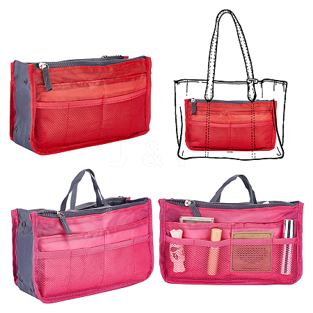 WADORN 2Pcs 2 Colors Purse Multifunctional Organizer Insert FIND-WR0010-69B-1