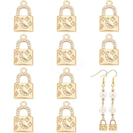 Brass Rhinestone Pendants FIND-WH0144-27KCG-1