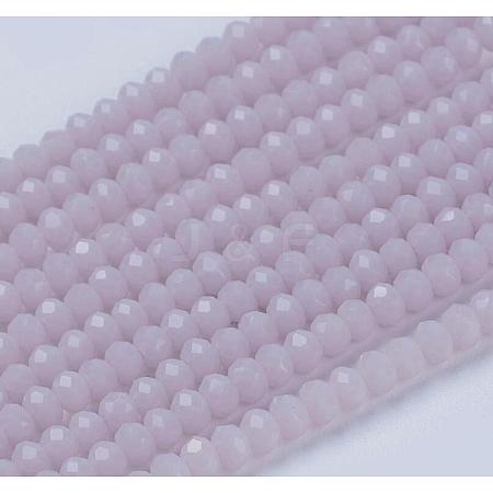 Opaque Solid Color Glass Bead Strands X-GLAA-F076-A12-1