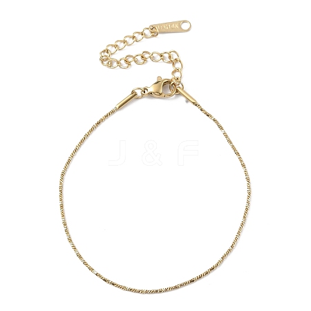 Ion Plating(IP) 304 Stainless Steel Snake Chain Bracelets for Men Women BJEW-M293-05G-1