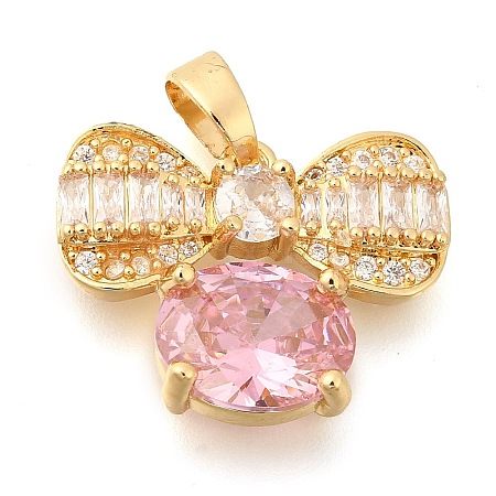 Brass Rhinestone Pendants KK-S049-15G-1