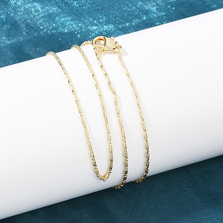 Brass Oval Link Chain Necklaces NJEW-D338-02G-1