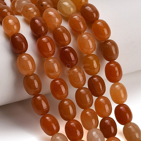 Natural Red Aventurine Beads Strands GG-CBA792A-F01-8x10mm-1