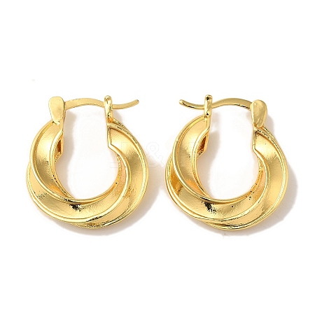 Rack Plating Brass Hoop Earrings EJEW-B062-28G-1