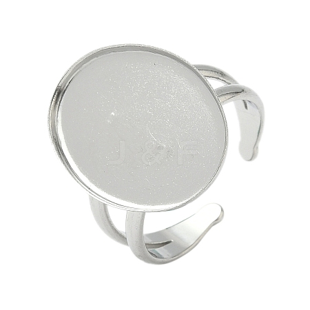 304 Stainless Steel Cuff Rings Components STAS-Z138-02P-03-1