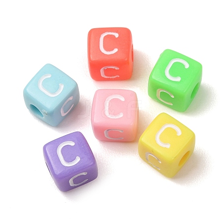 Opaque Acrylic European Beads AC-CBA7A73-01C-1