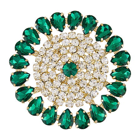 Brass Rhinestone Applique DIY-FG0009-88B-1