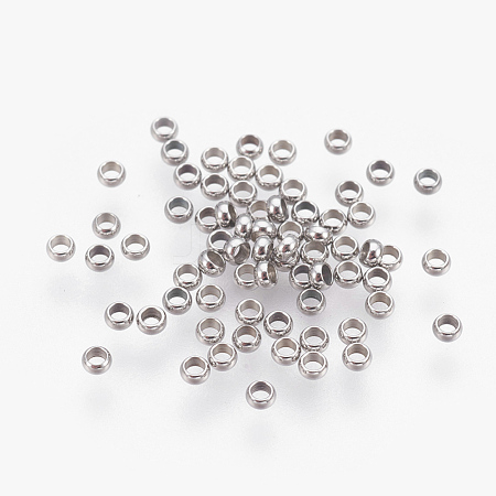 316 Surgical Stainless Steel Crimp Beads A-STAS-P221-25P-1