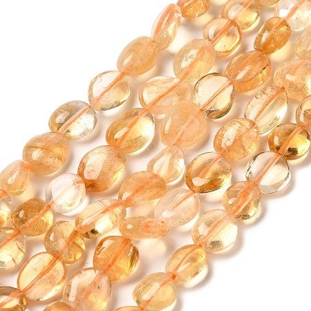 Heated Natural Citrine Beads Strands G-L608-A09-02-1
