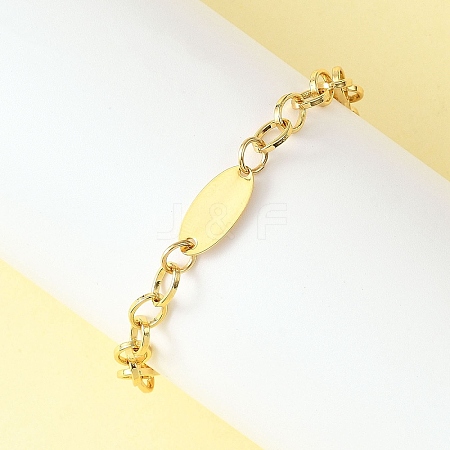 Brass Cable Chains Bracelets BJEW-JB12781-1