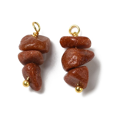 Synthetic Goldstone Pendants KK-P242-31G-06-1