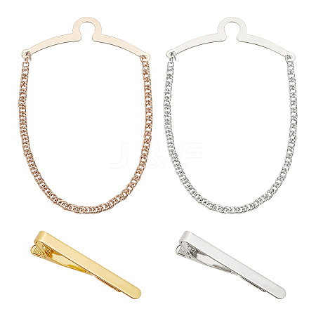 Brass Tie Clip AJEW-FG0003-09-1