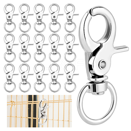 AHADERMAKER 20Pcs Zinc Alloy Swivel Lobster Claw Clasps FIND-GA0003-53A-1