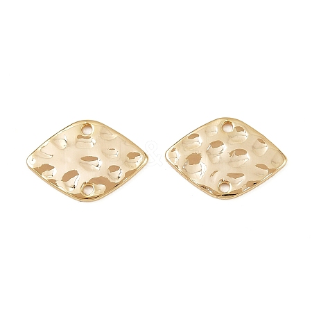 Brass Textured Geometric Connector Charms KK-B137-10G-02-1
