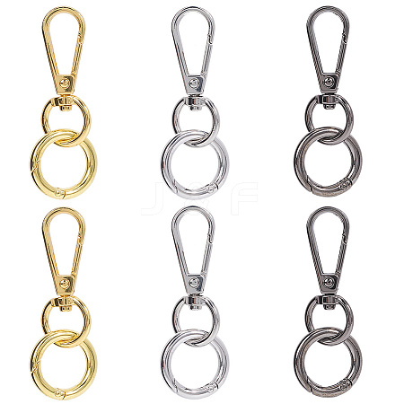 Teardrop Alloy Swivel Clasps PURS-SP0001-03-1